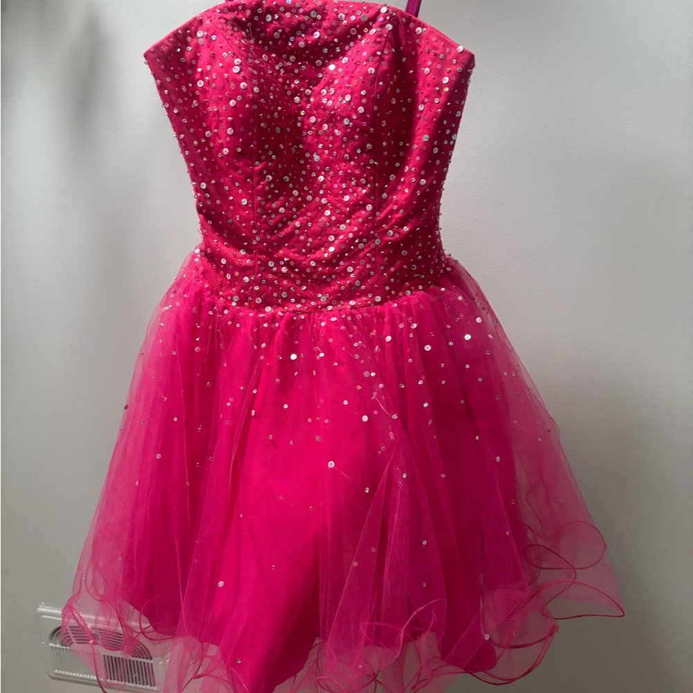 Sparkling Pink Party Dress - Picture 8 of 9